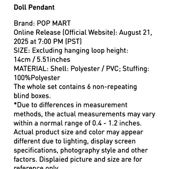 Pop Mart ZHOU SHEN SHENSELF Plush Doll Pendant - Shen - Picture 15 of 16